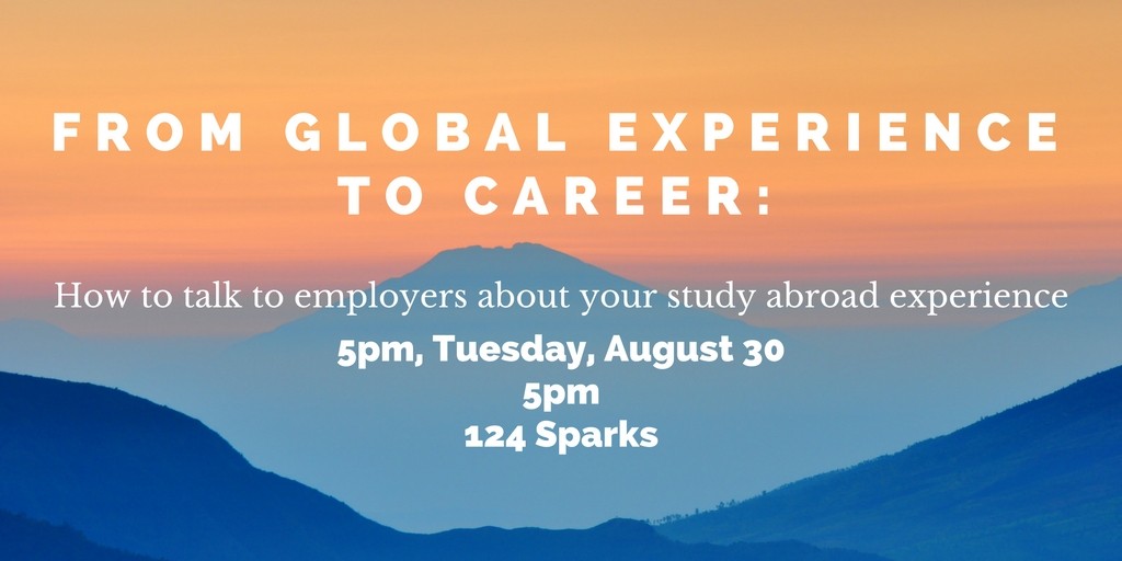 From Global Experience to Career-