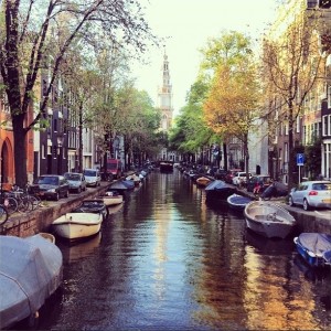 One of the many beautiful canals in Amsterdam, the Netherlands