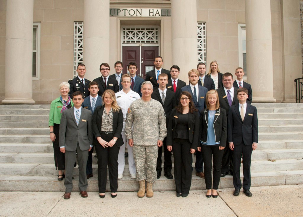 Major General Tony Cucolo and the summer crop of PKSOI interns outside of Upton Hall. I am the fourth (top) row on the left. 